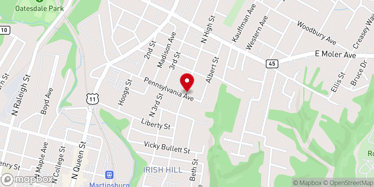 Map showing location of Cornerstone Bible Church