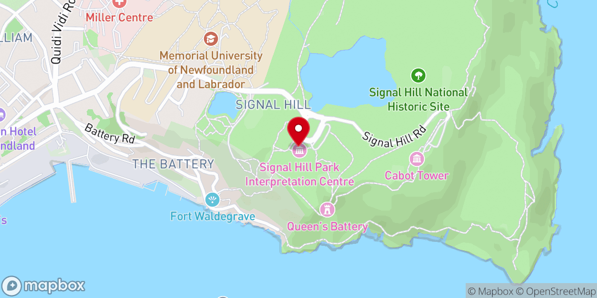 Map showing location of Ghosts of Signal Hill