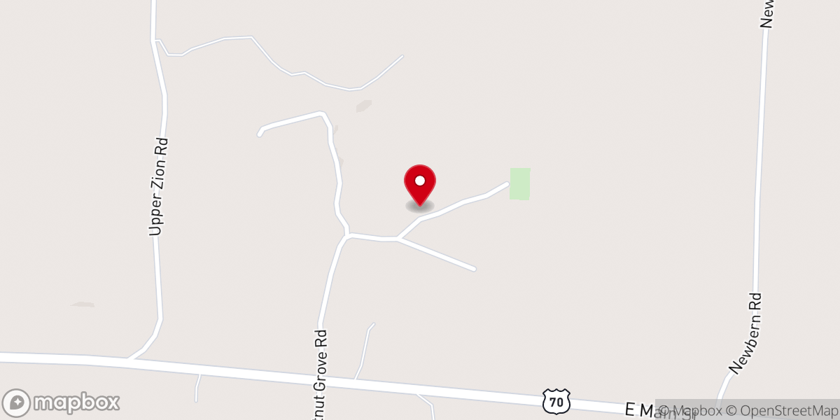 Map showing location of First United Pentecostal Church