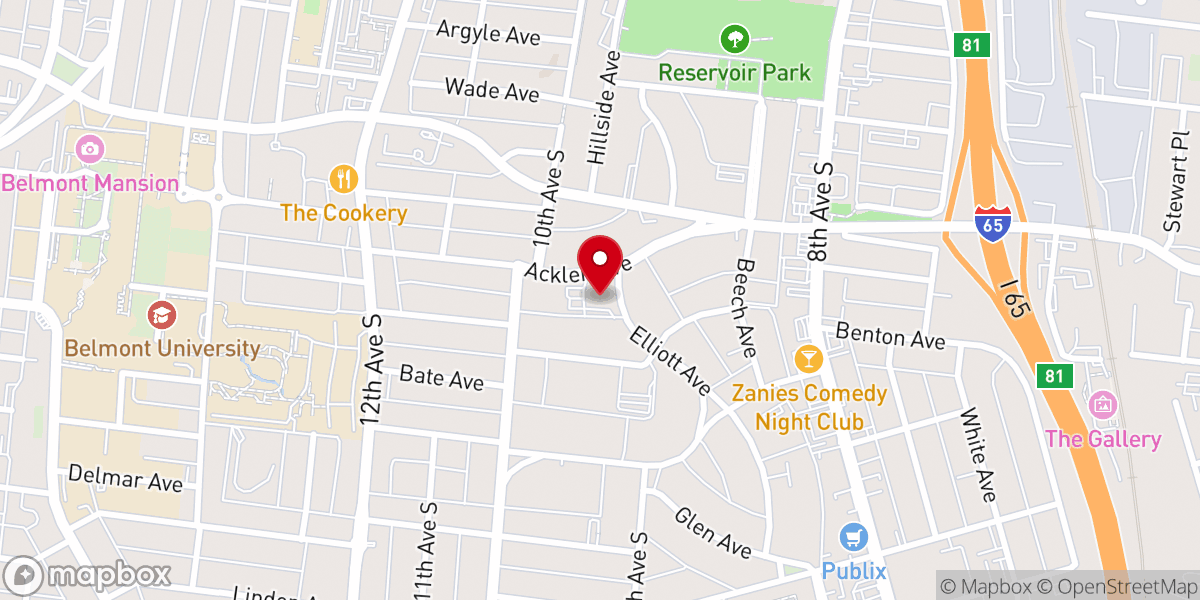 Map showing location of The Church at Avenue South