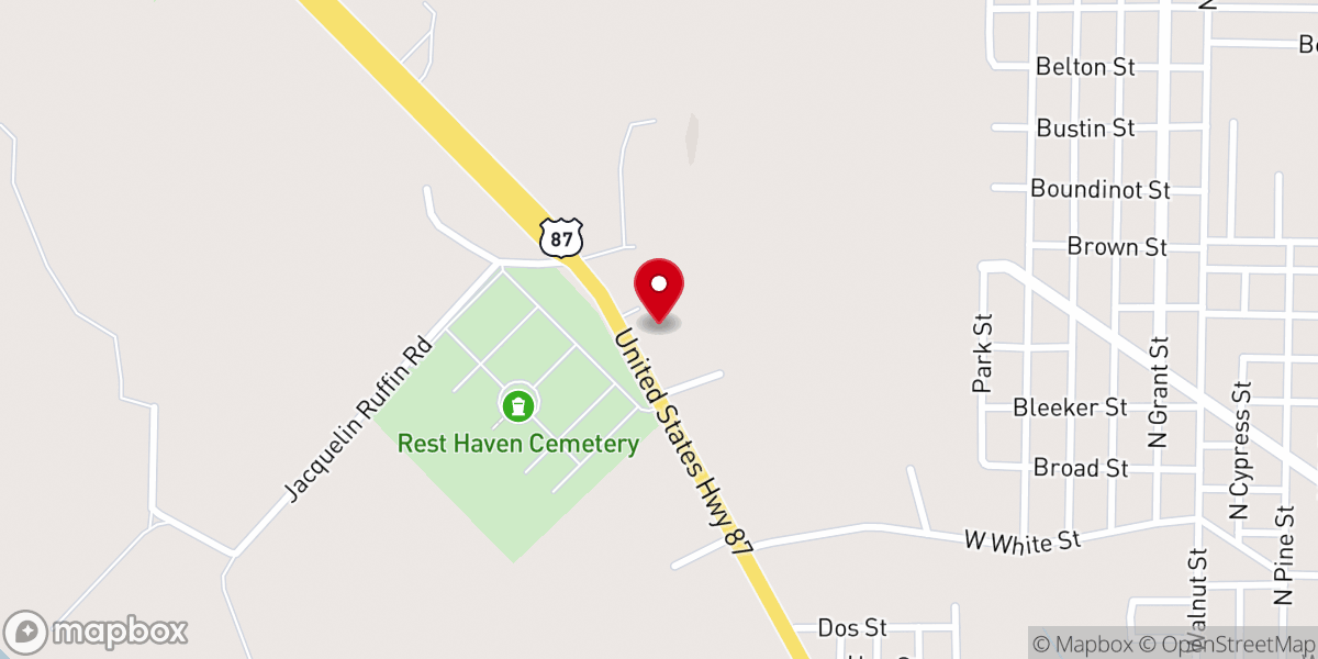 Map showing location of Mount Calvary Lutheran Church