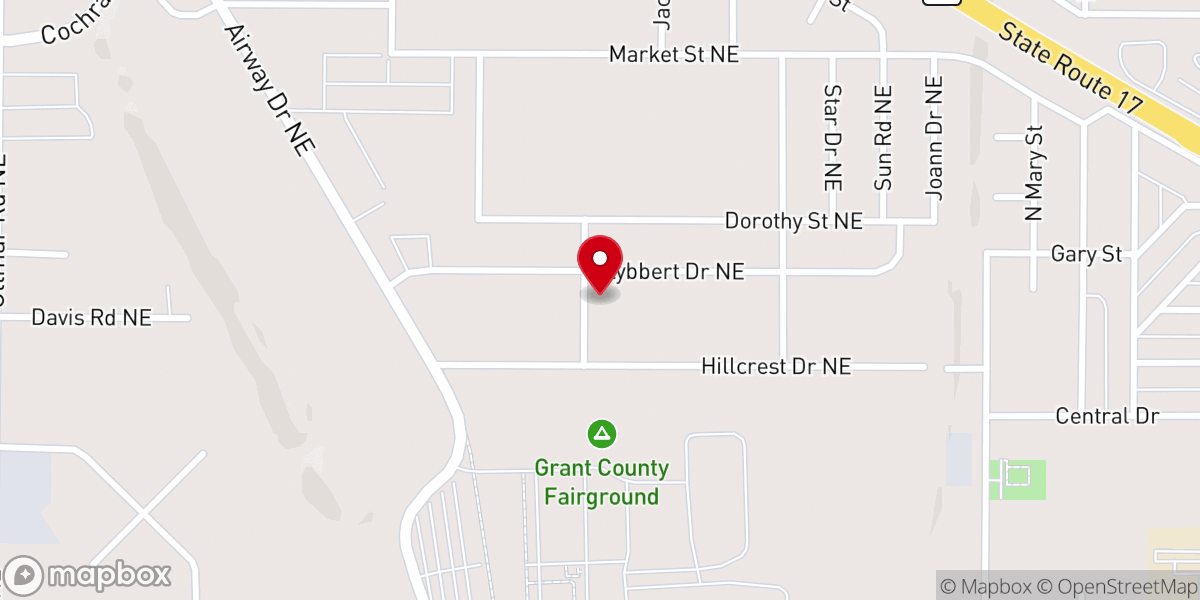 Map showing location of New Bride Missionary Baptist