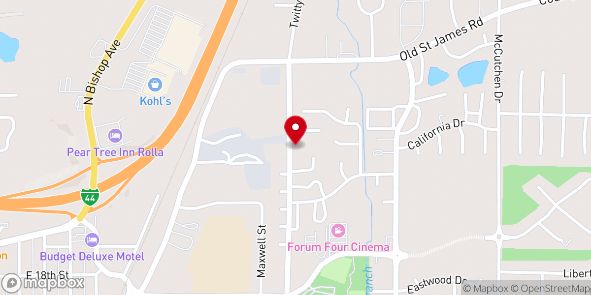 Map showing location of Rolla Church of Christ Clothing