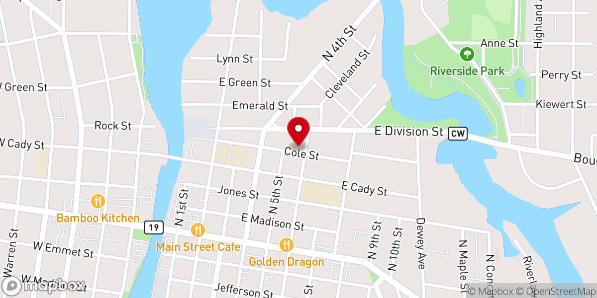 Map showing location of Loaves & Fishes - Soup Kitchen