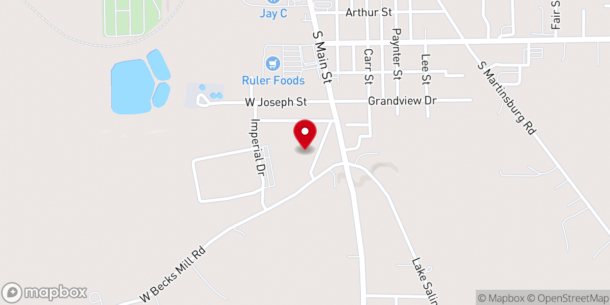 Map showing location of Salem Community Church