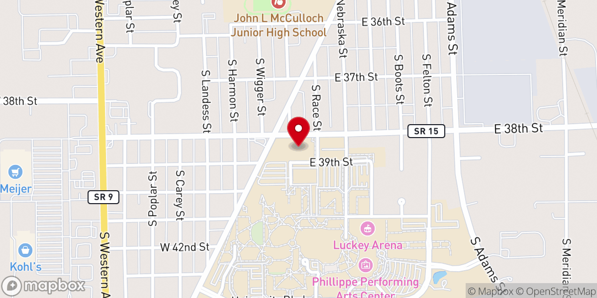 Map showing location of College Wesleyan Church