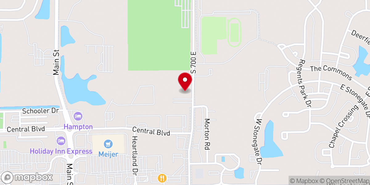 Map showing location of Chinese Community Church of Indianapolis Northwest