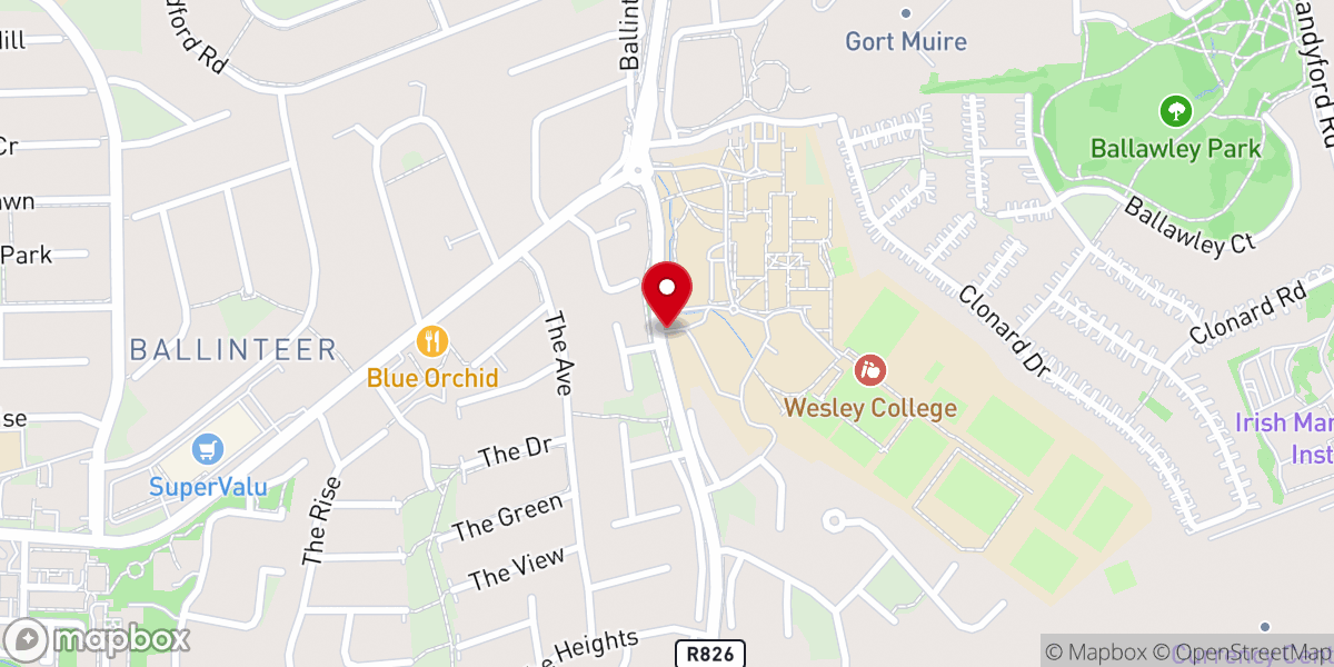 Map showing location of Dundrum Methodist Church
