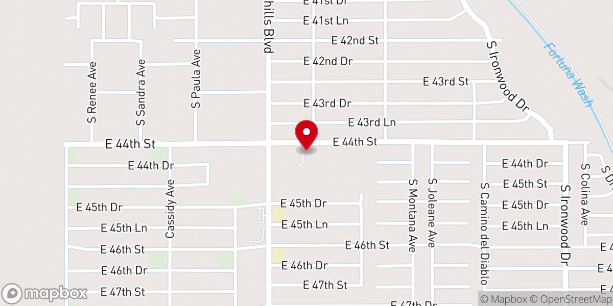 Map showing location of Desert Streams Bible Church