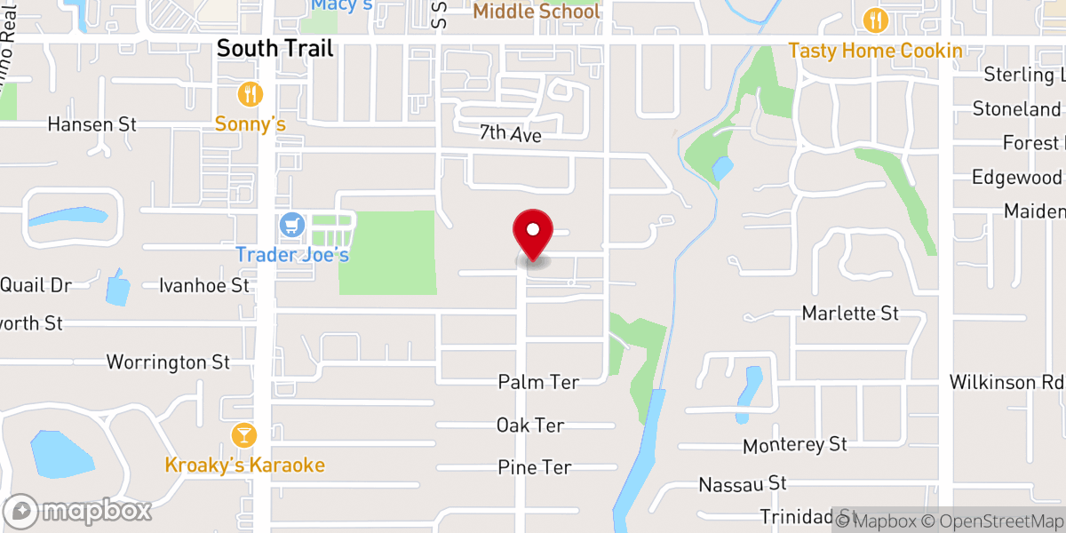 Map showing location of Trinity United Methodist Church