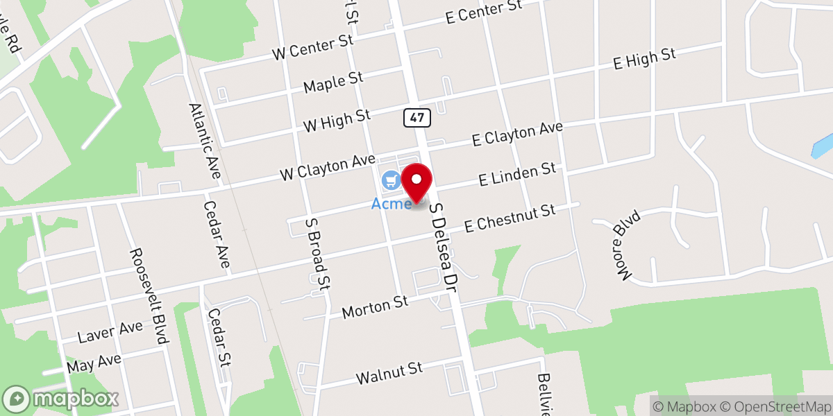 Map showing location of First Baptist Church of Clayton - Food Distribution Center