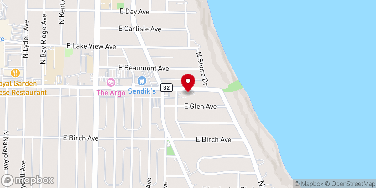 Map showing location of United Methodist Church of Whitefish Bay