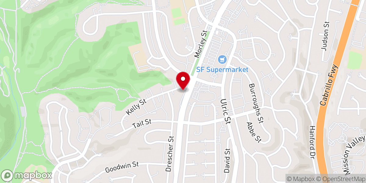 Map showing location of Canyon Ridge Baptist Church