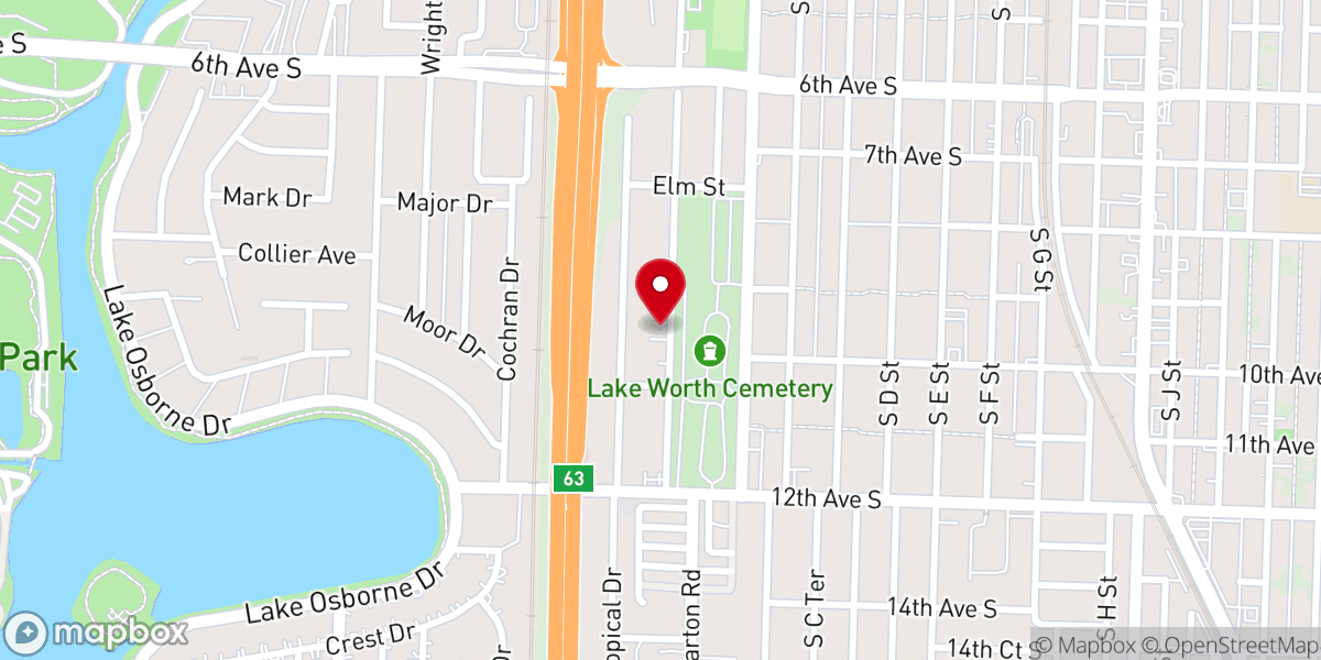 Map showing location of Pine Street Chapel