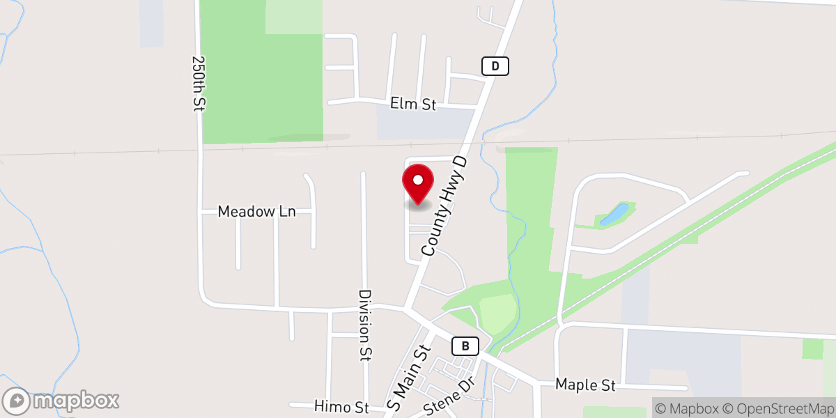 Map showing location of Zion Lutheran Church