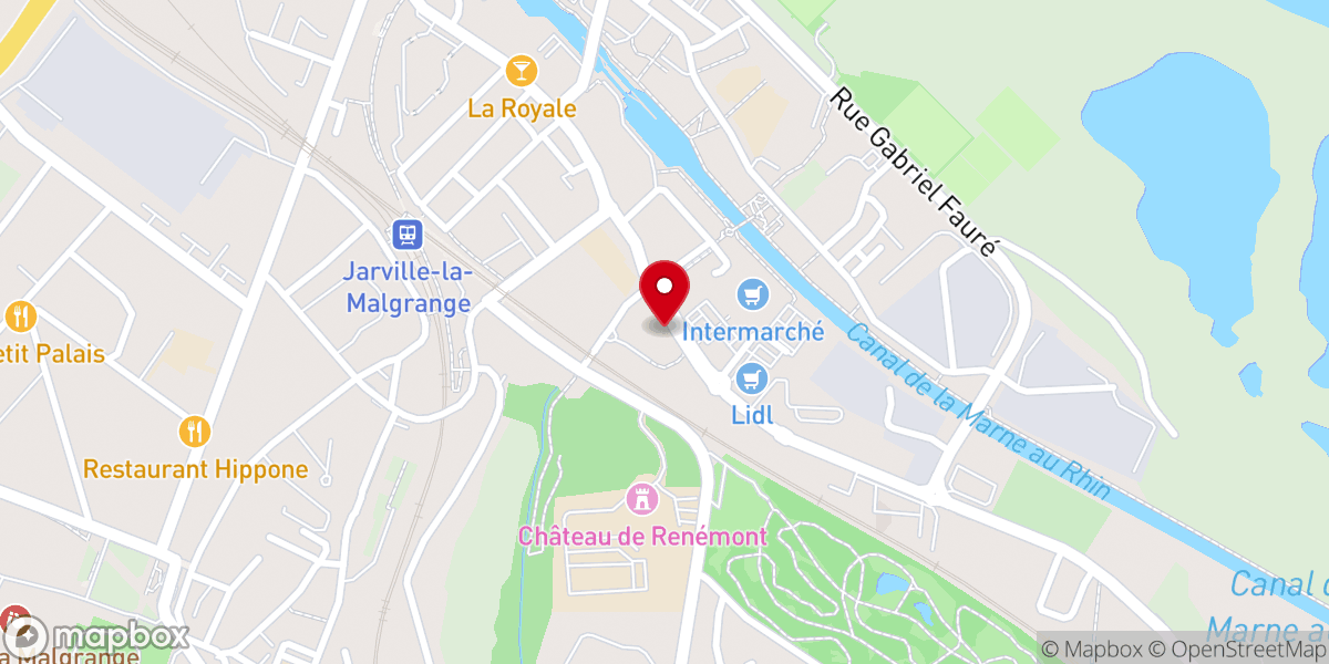 Map showing location of Église Sacré-Cœur
