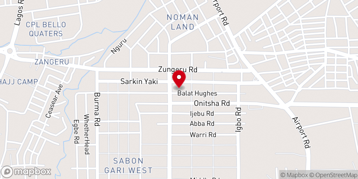 Map showing location of GRACE NATION CATHEDRAL. LIBERATION CITY KANO.