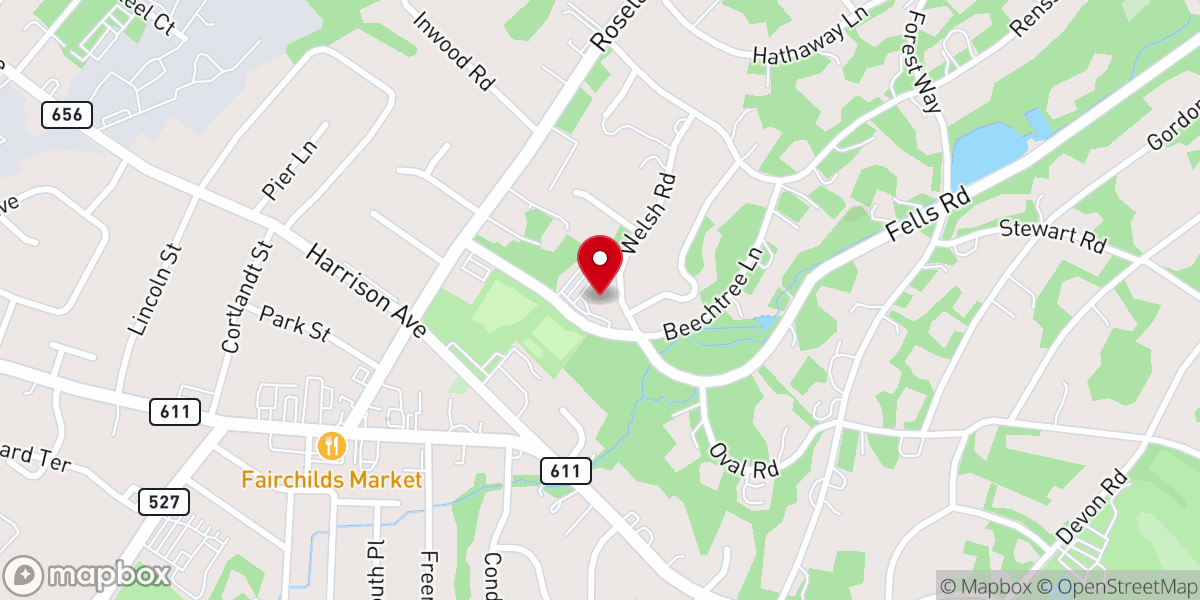 Map showing location of Calvary Evangelical Free Church