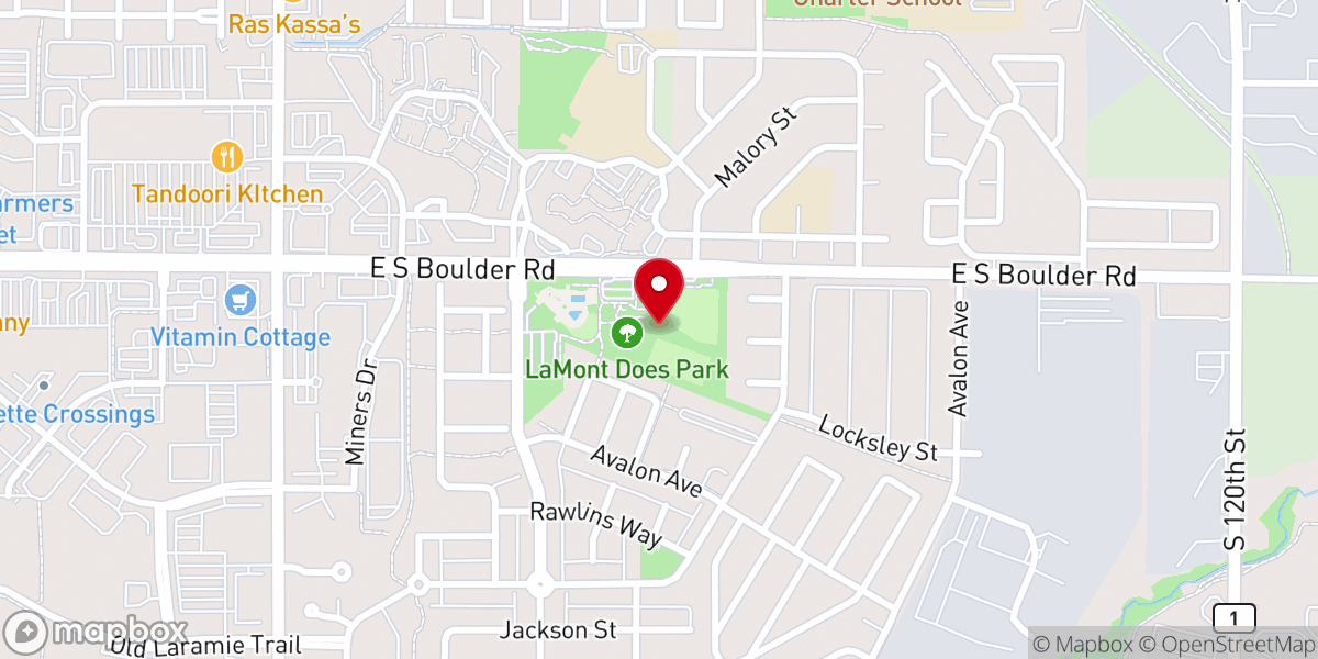 Map showing location of LaMont Does Park