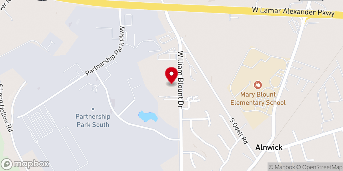 Map showing location of The Meadow Church of God