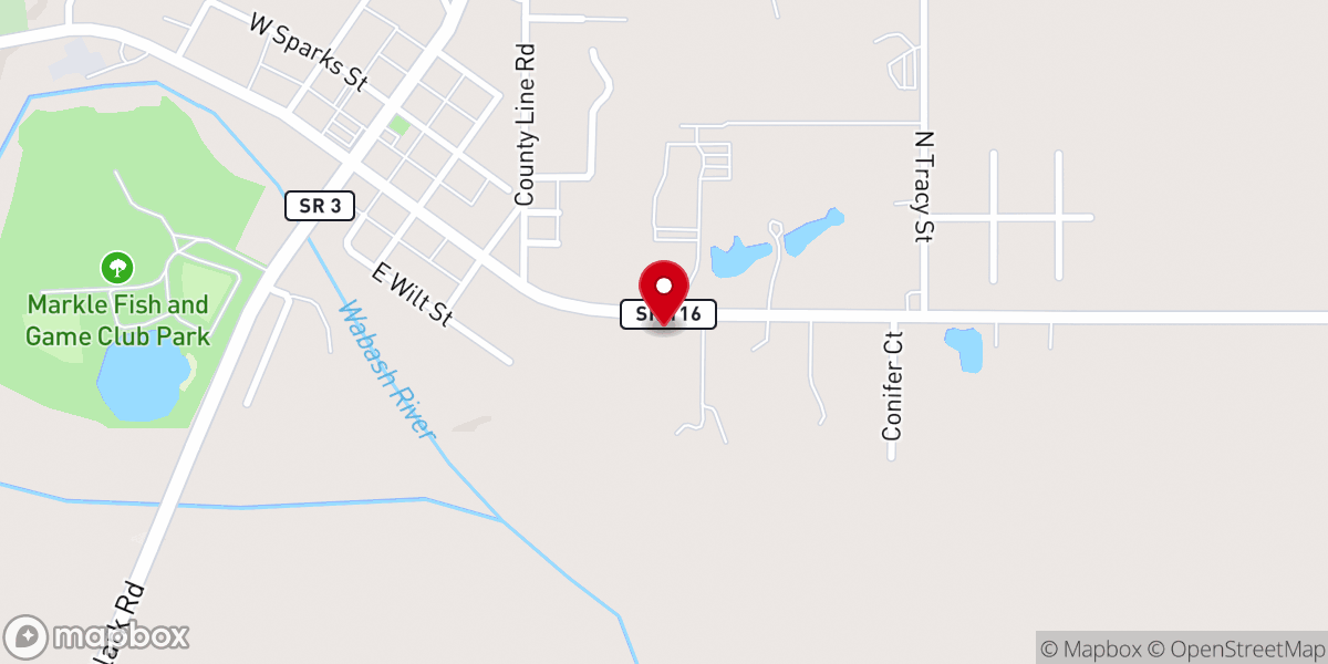 Map showing location of Markle Chapel Hill