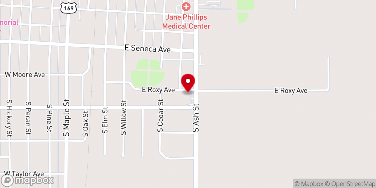 Map showing location of H.I.S. Life Church