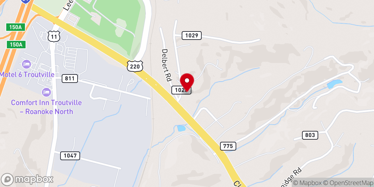 Map showing location of Our Savior Lutheran Church