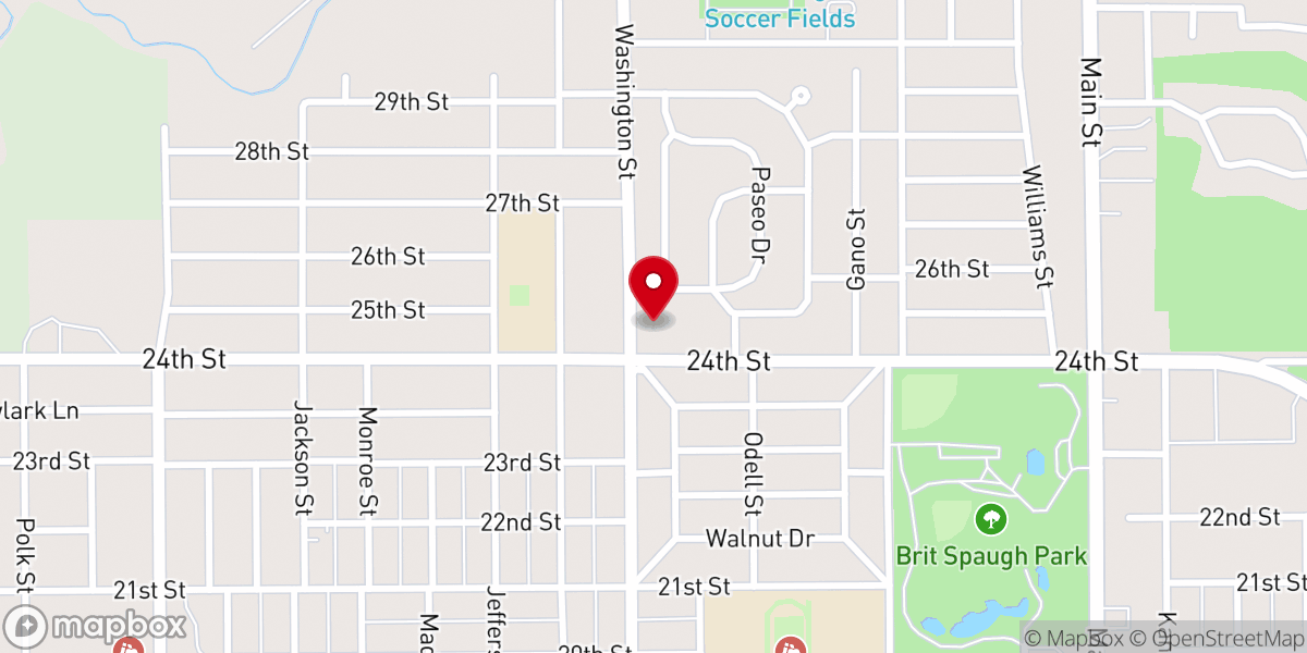 Map showing location of First Presbyterian Church