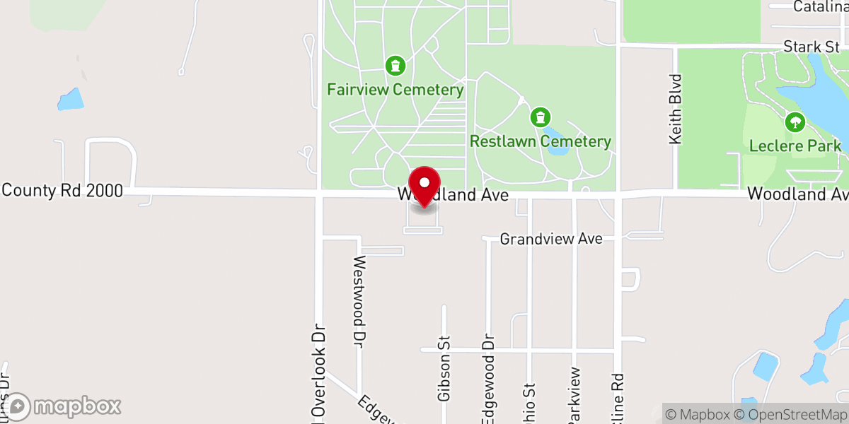 Map showing location of Ford-Wulf-Bruns Chapel
