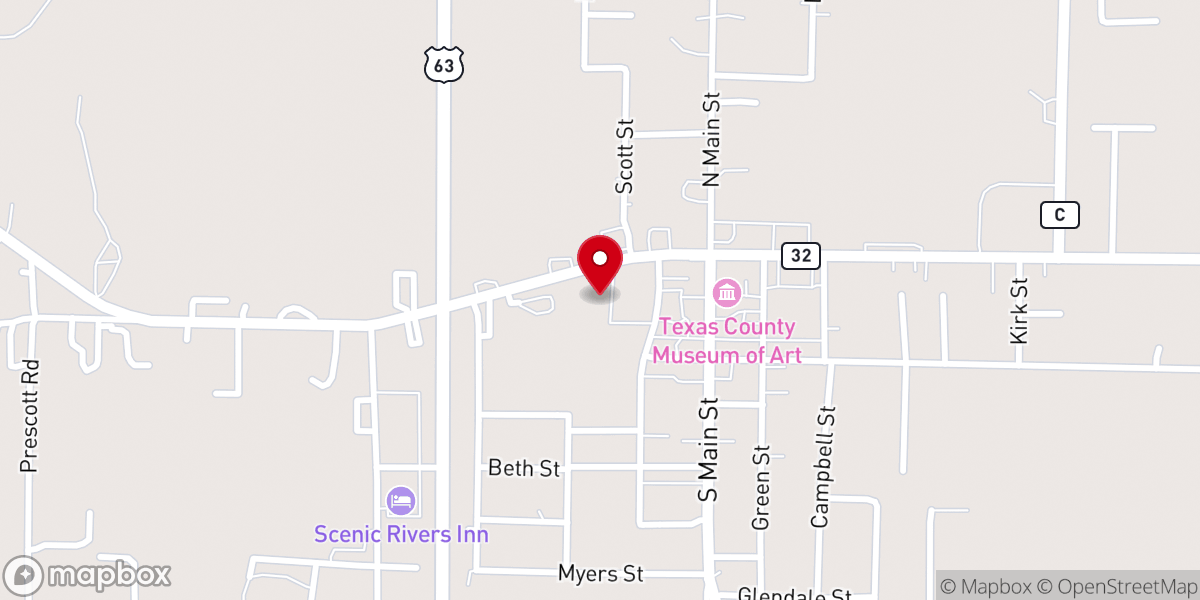 Map showing location of Abounding Hope Baptist Church