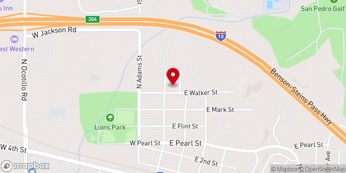 Map showing location of Faith Tabernacle Benson