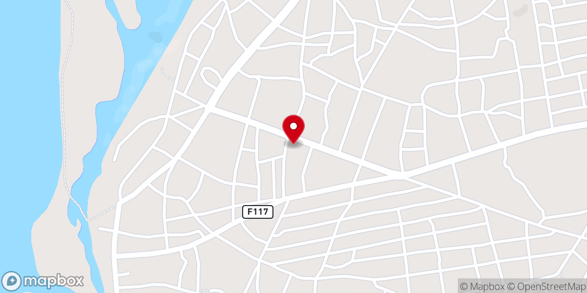 Map showing location of First Bapist Church