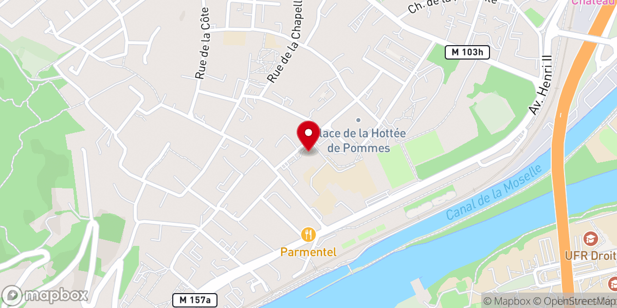 Map showing location of Église Sainte-Croix de Le Ban-Saint-Martin