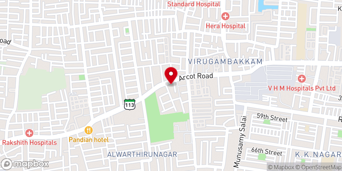 Map showing location of CSI Christ Church