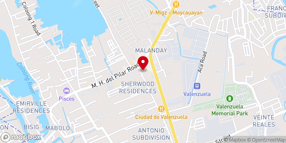 Map showing location of Hearts of Jesus and Mary Parish Church - Malanday, Valenzuela City (Diocese of Malolos)