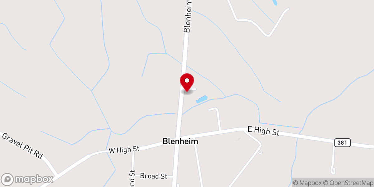 Map showing location of New Spring Hill Missionary Baptist Church