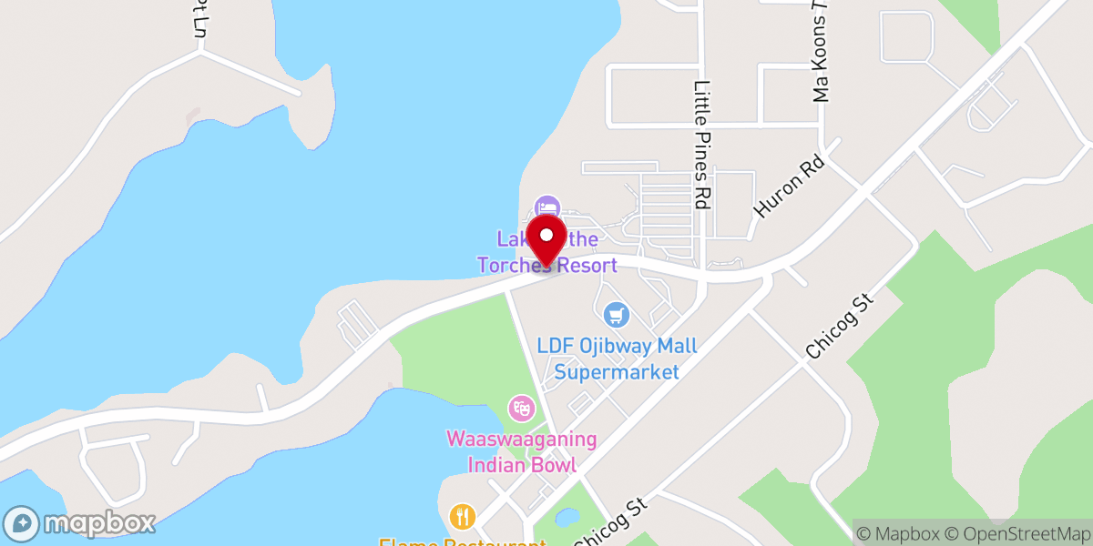 Map showing location of Lac Du Flambeau Comm Presbt