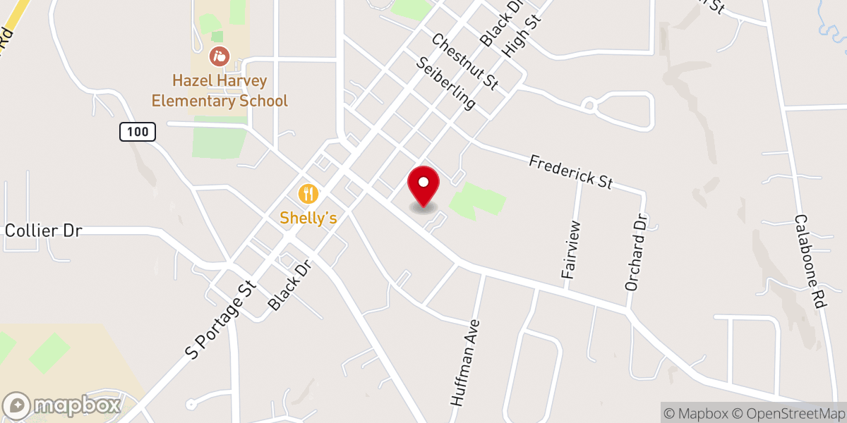 Map showing location of Doylestown Food Cupboard