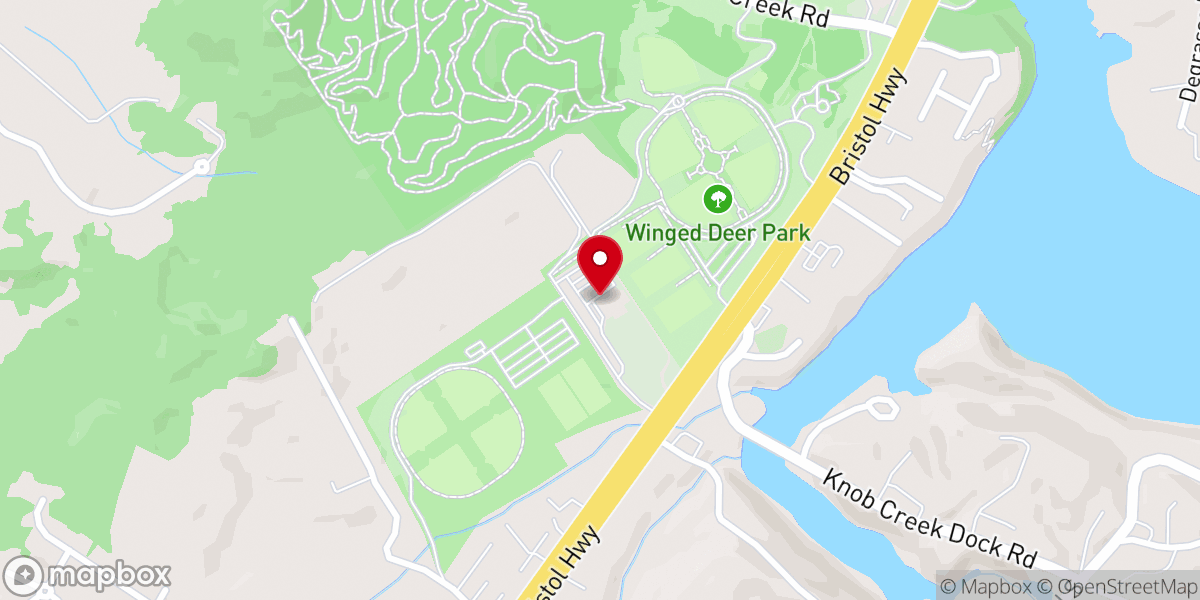 Map showing location of Mountain View Baptist Church