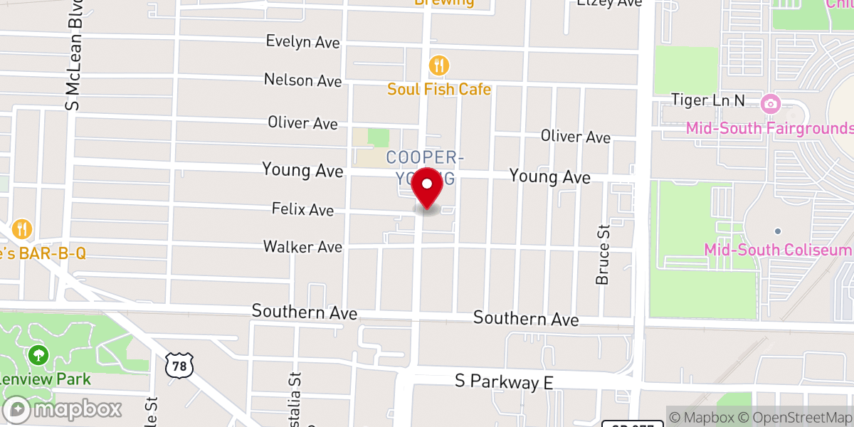 Map showing location of First Congregational Church