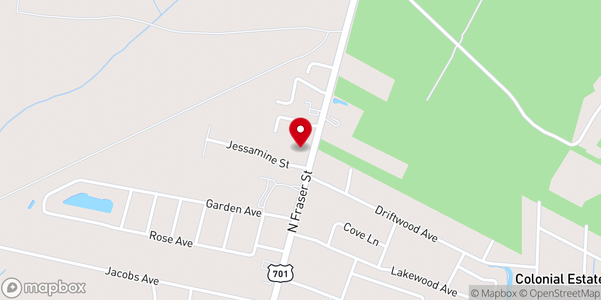 Map showing location of Covenant Missionary Baptist Church