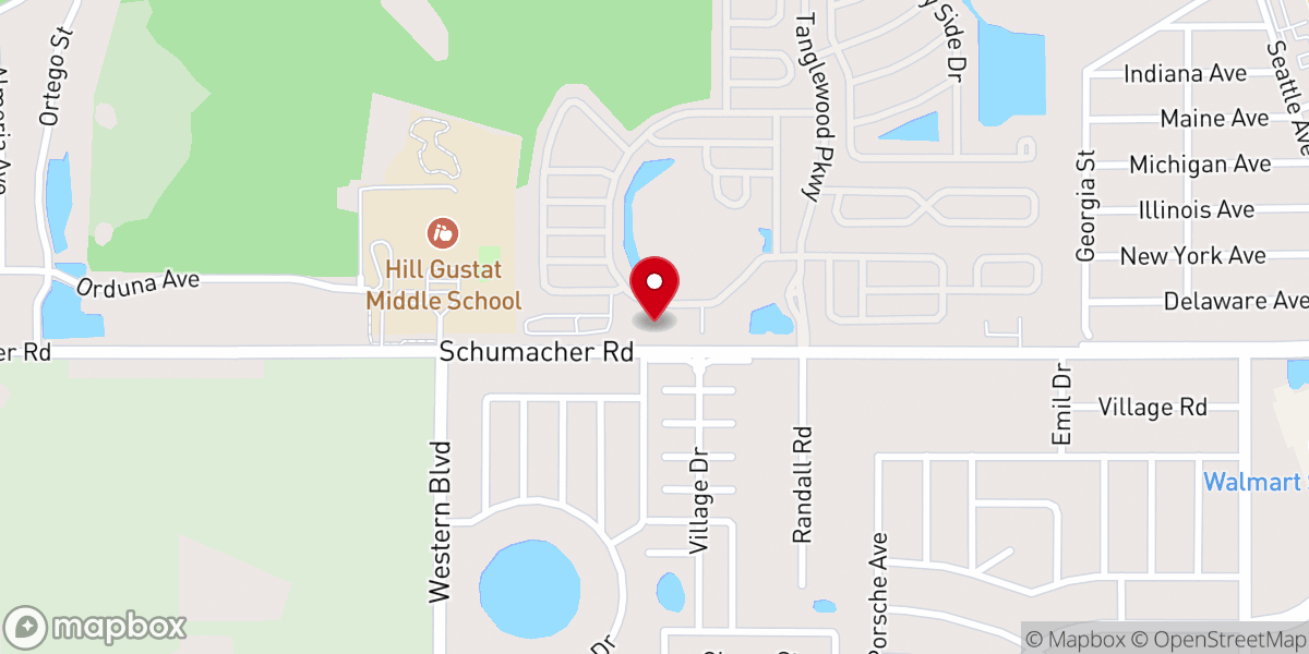 Map showing location of Wings of Faith Christian Center