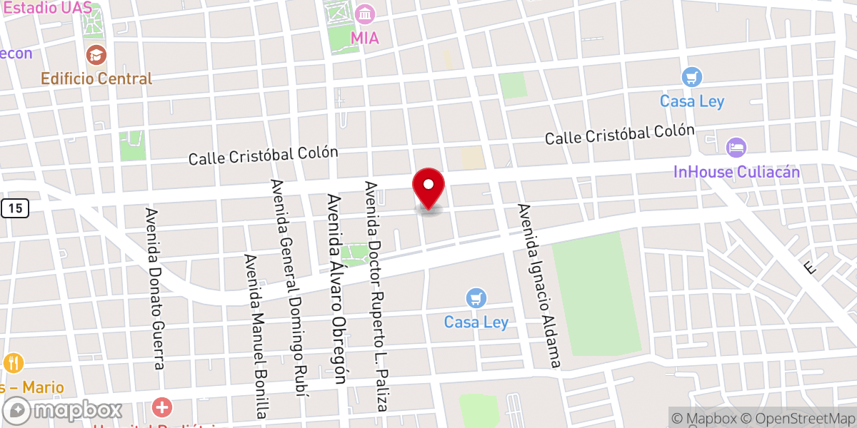 Map showing location of Iglesia Cristiana Familia de Dios