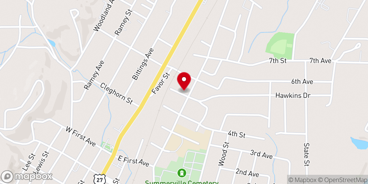 Map showing location of West 5th St Church of Christ