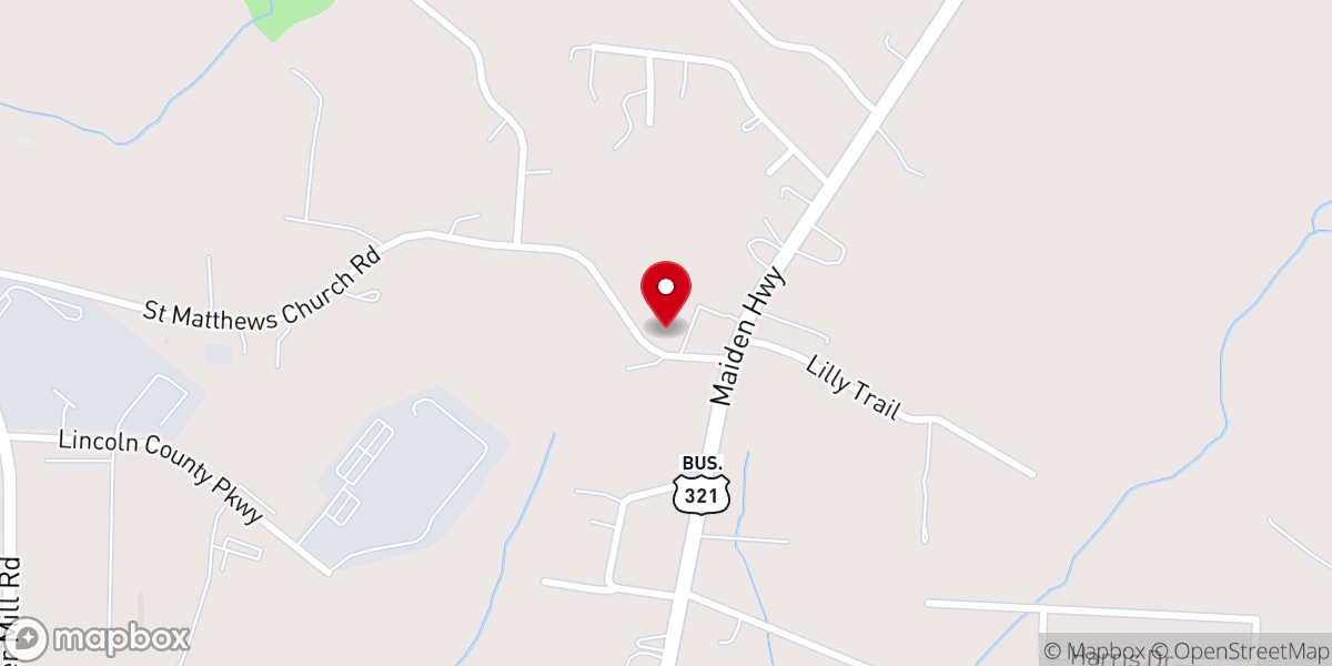 Map showing location of St. Matthews Reformed Church