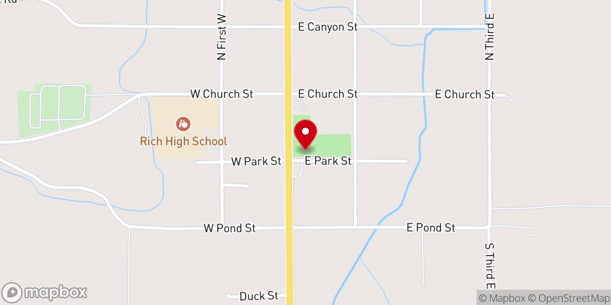 Map showing location of Randolph City Park