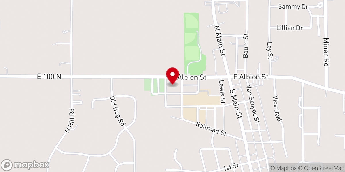 Map showing location of Avilla Calvary United Methodist Church