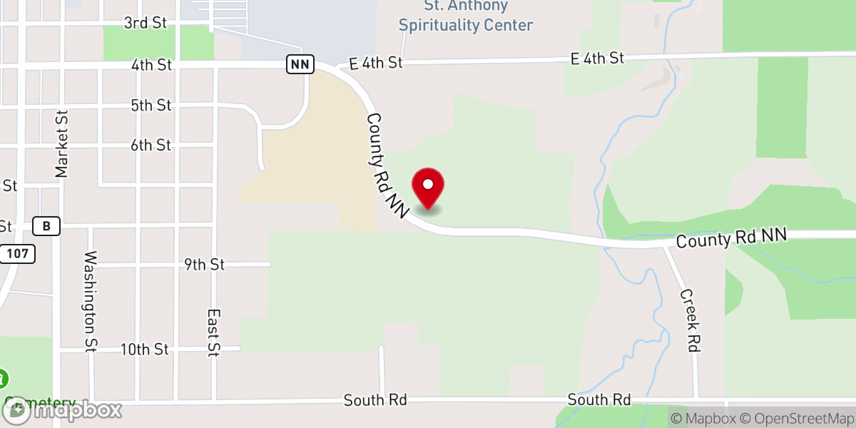 Map showing location of St. Matthew's Lutheran Church (new location)