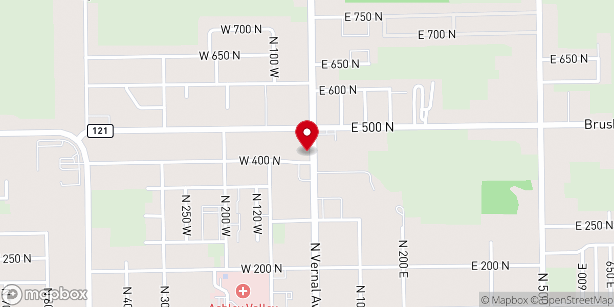 Map showing location of Iglesia Cristiana Fuego Del Espiritu Santo Vernal Ut