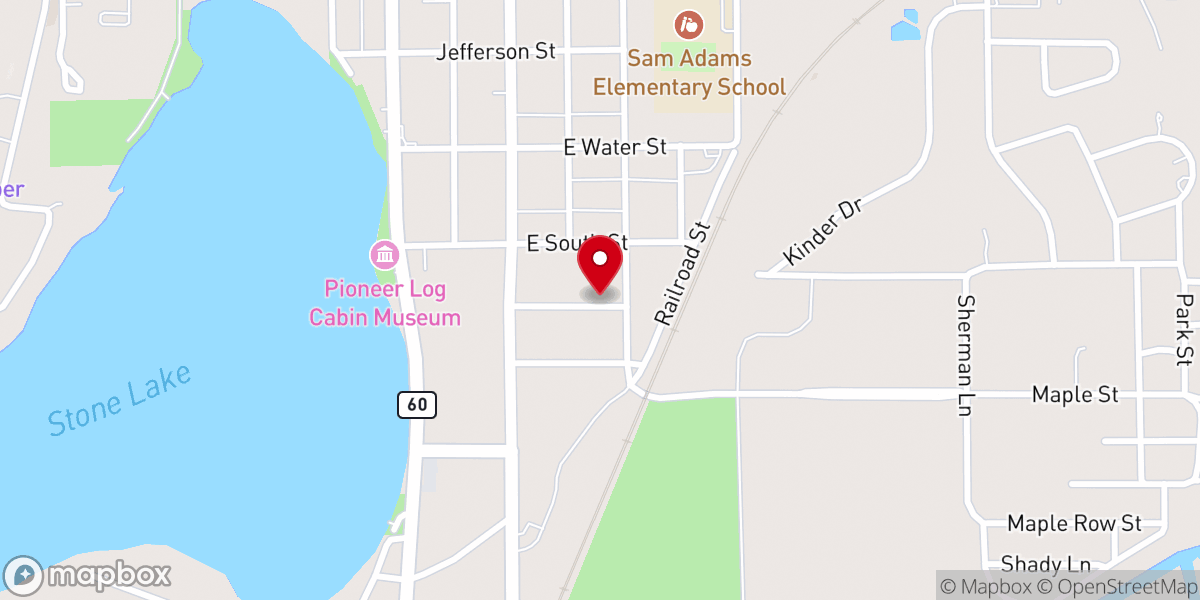 Map showing location of Community Baptist Church